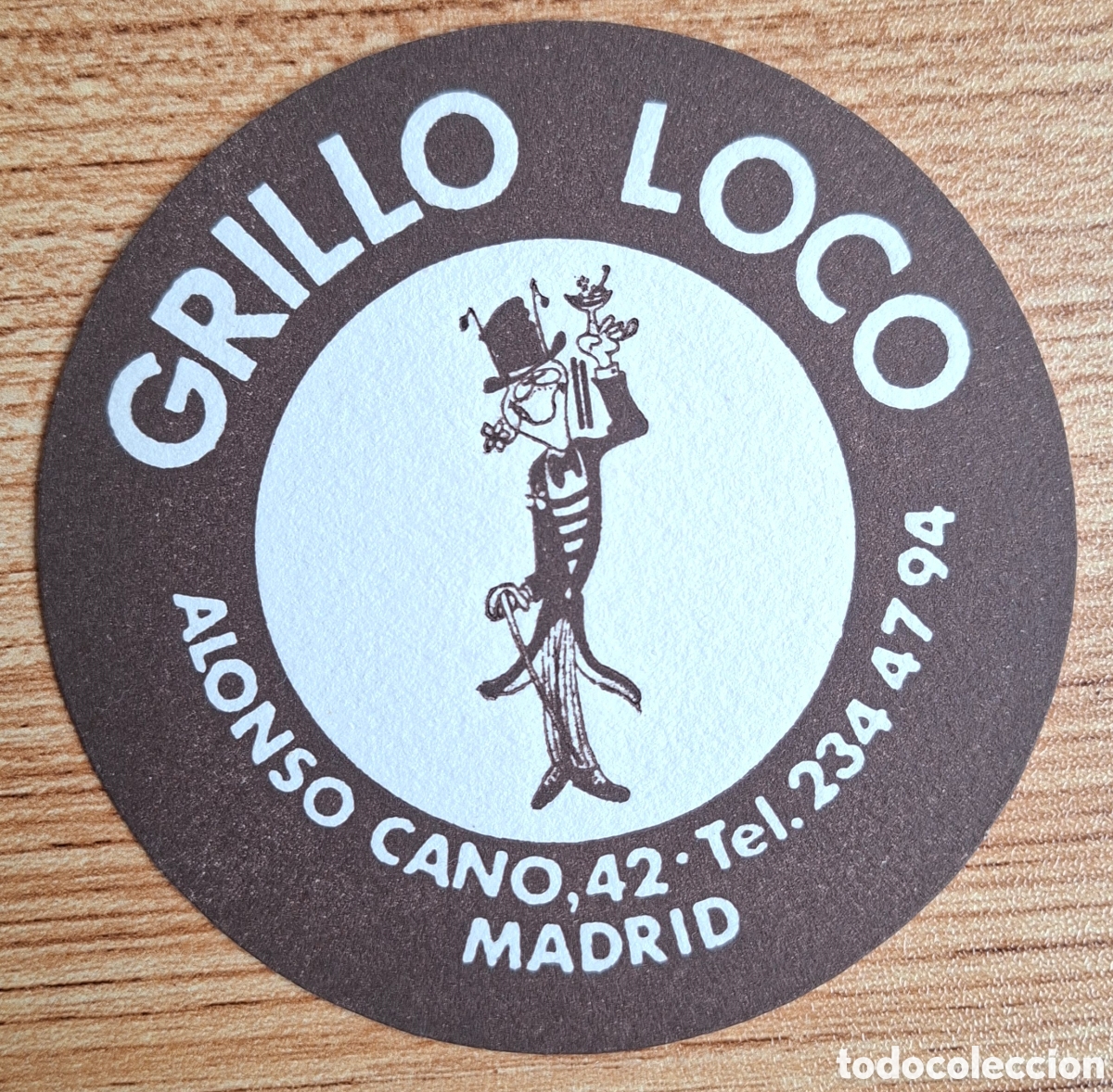 Otros art&iacute;culos de coleccionismo en papel: Posavasos Grillo Loco - Madrid