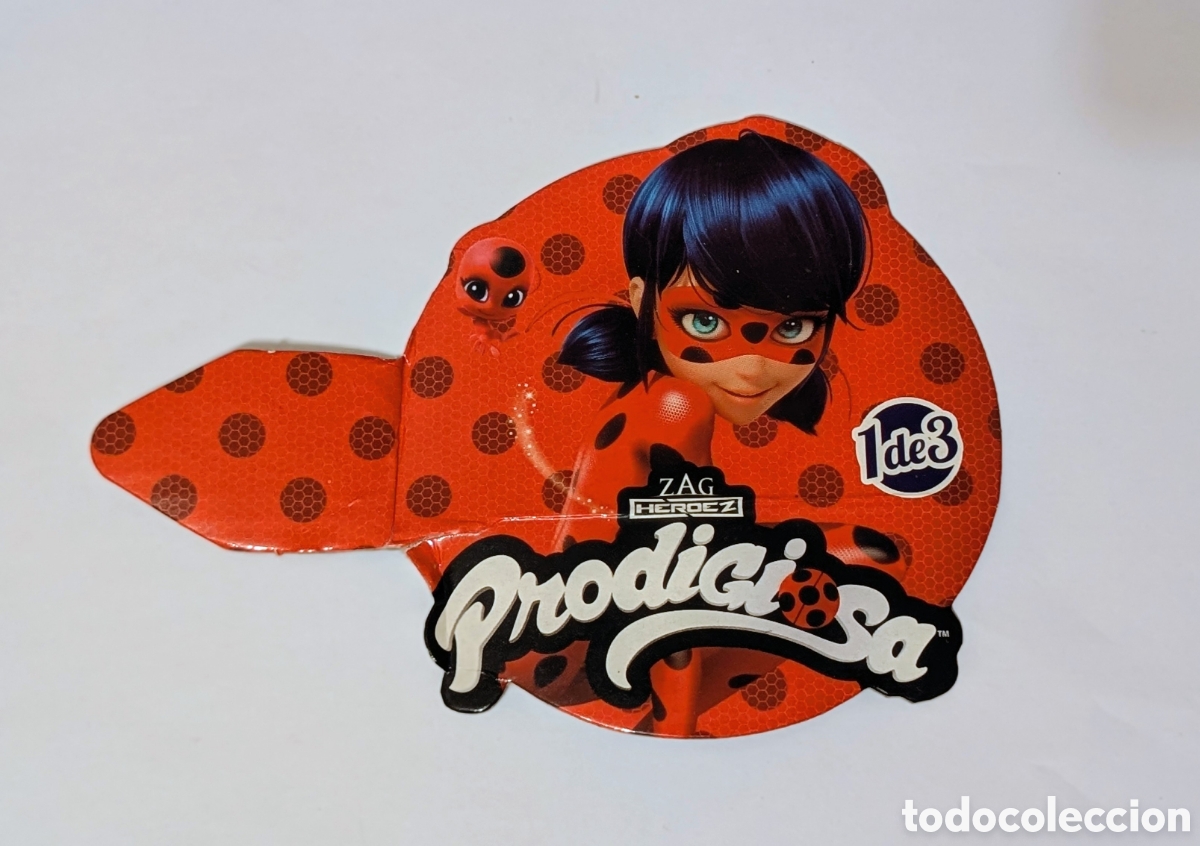 Otros art&iacute;culos de coleccionismo en papel: Cart&oacute;n cromo troquelado publicidad Prodigiosa. Miraculous. Kinder. Ladybug