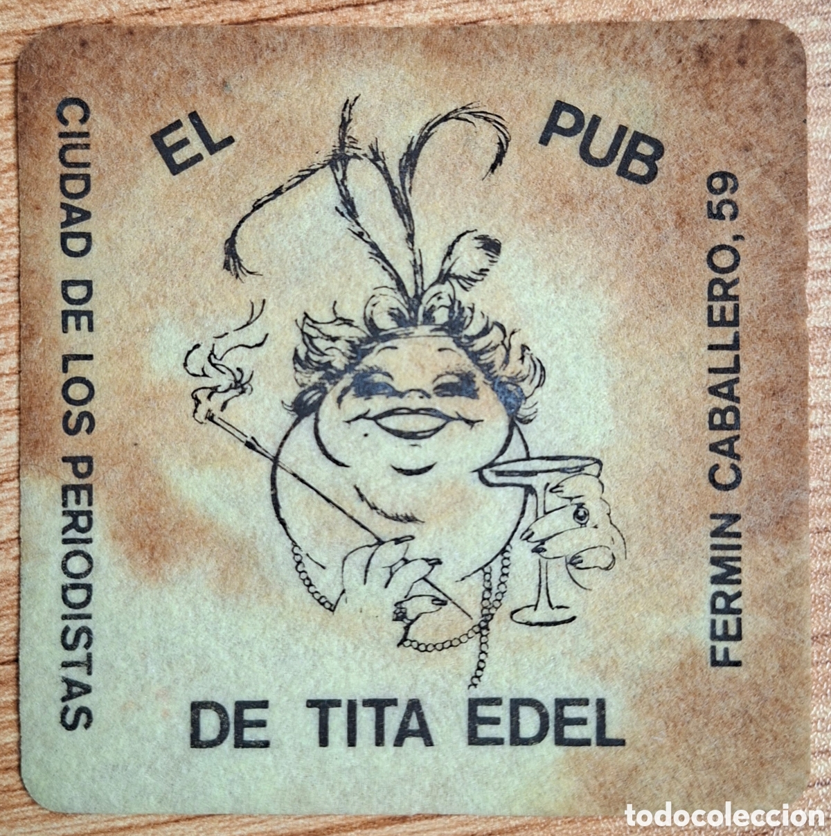 Otros art&iacute;culos de coleccionismo en papel: Posavasos El Pub de Tita Edel - Ciudad de los Periodistas - Madrid