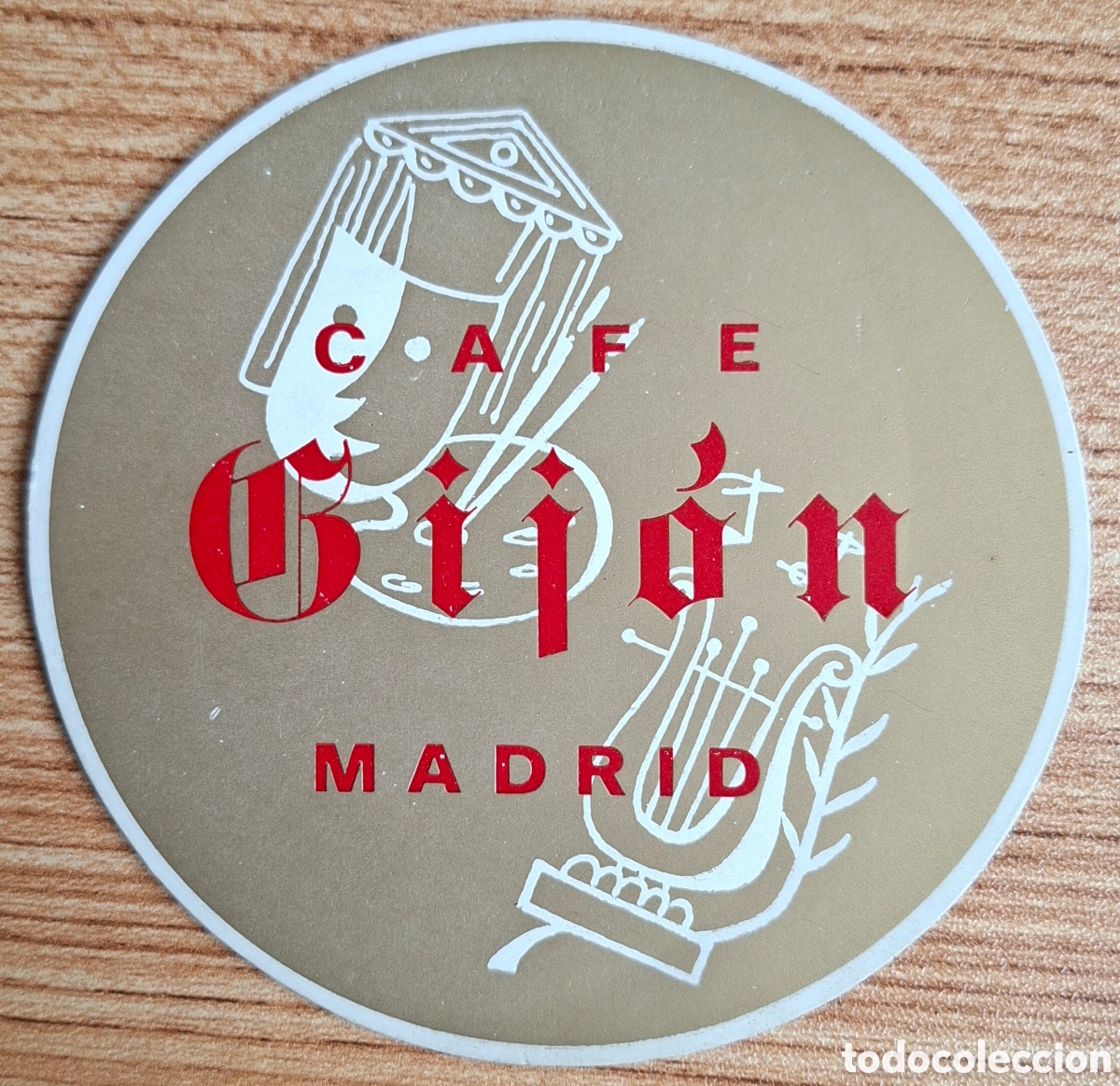 Otros art&iacute;culos de coleccionismo en papel: Posavasos Caf&eacute; Gij&oacute;n - Madrid