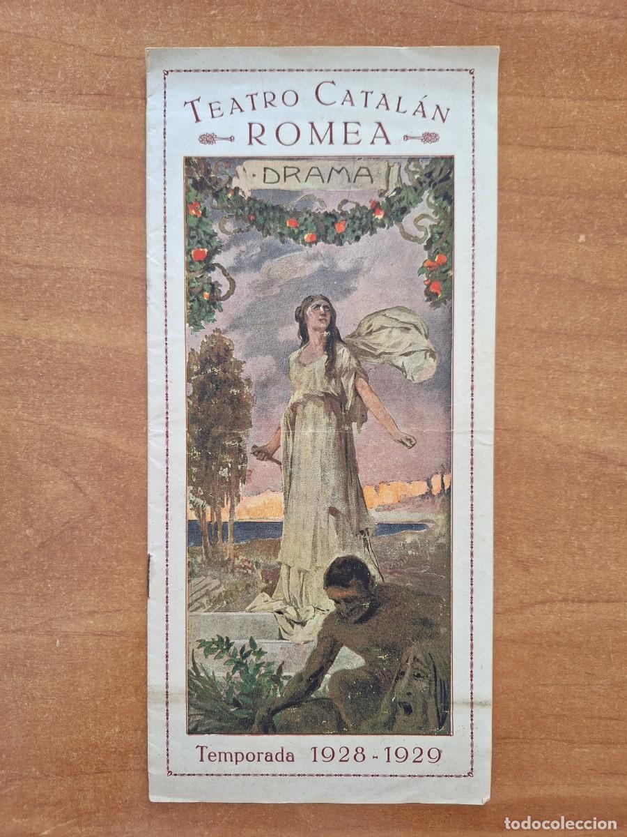 Otros art&iacute;culos de coleccionismo en papel: IMPRESO PUBLICITARIO TEATRO CATAL&Aacute;N ROMEA - BARCELONA - 1928