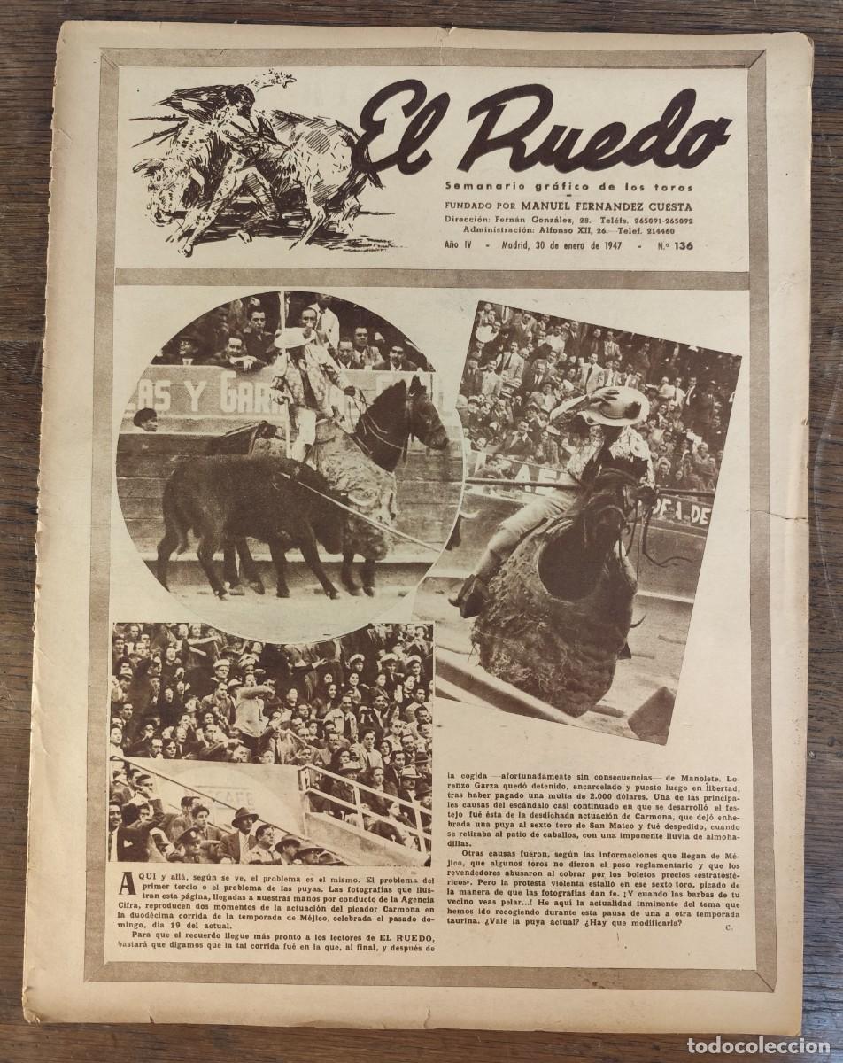 Otros art&iacute;culos de coleccionismo en papel: Lote de 17 n&uacute;meros del semanario taurino El Ruedo