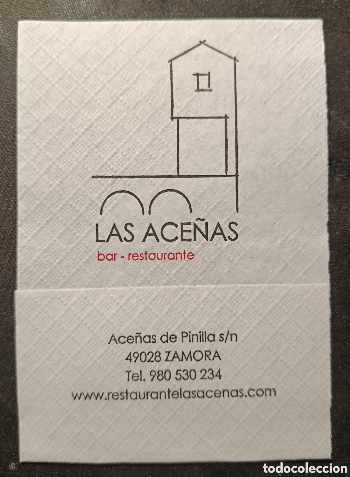Otros art&iacute;culos de coleccionismo en papel: SERVILLETA DE PAPEL LAS ACE&Ntilde;AS/ZAMORA