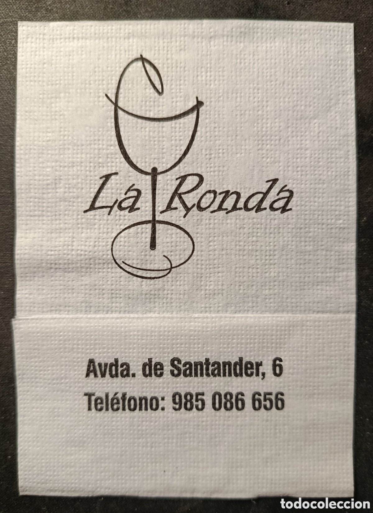 Otros art&iacute;culos de coleccionismo en papel: SERVILLETA DE PAPEL LA RONDA/OVIEDO