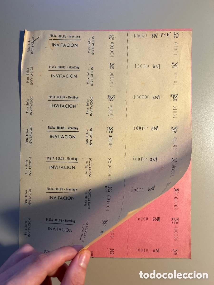 Otros art&iacute;culos de coleccionismo en papel: 28 entradas Pista de Bolos &ndash; Caldes de Montbui &ndash; Ball