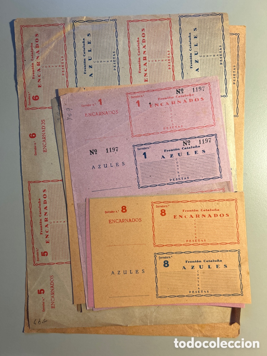 Otros art&iacute;culos de coleccionismo en papel: 46 entradas Front&oacute;n Catalu&ntilde;a &ndash; A&ntilde;os 1940 &ndash; Barcelona