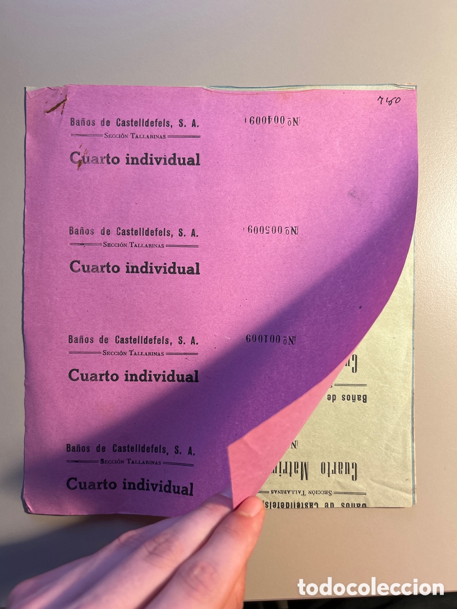 Otros art&iacute;culos de coleccionismo en papel: 24 entradas Ba&ntilde;os de Castelldefels Secci&oacute;n Tallarinas &ndash; Cuarto matrimonio &ndash; A&ntilde;os 1940