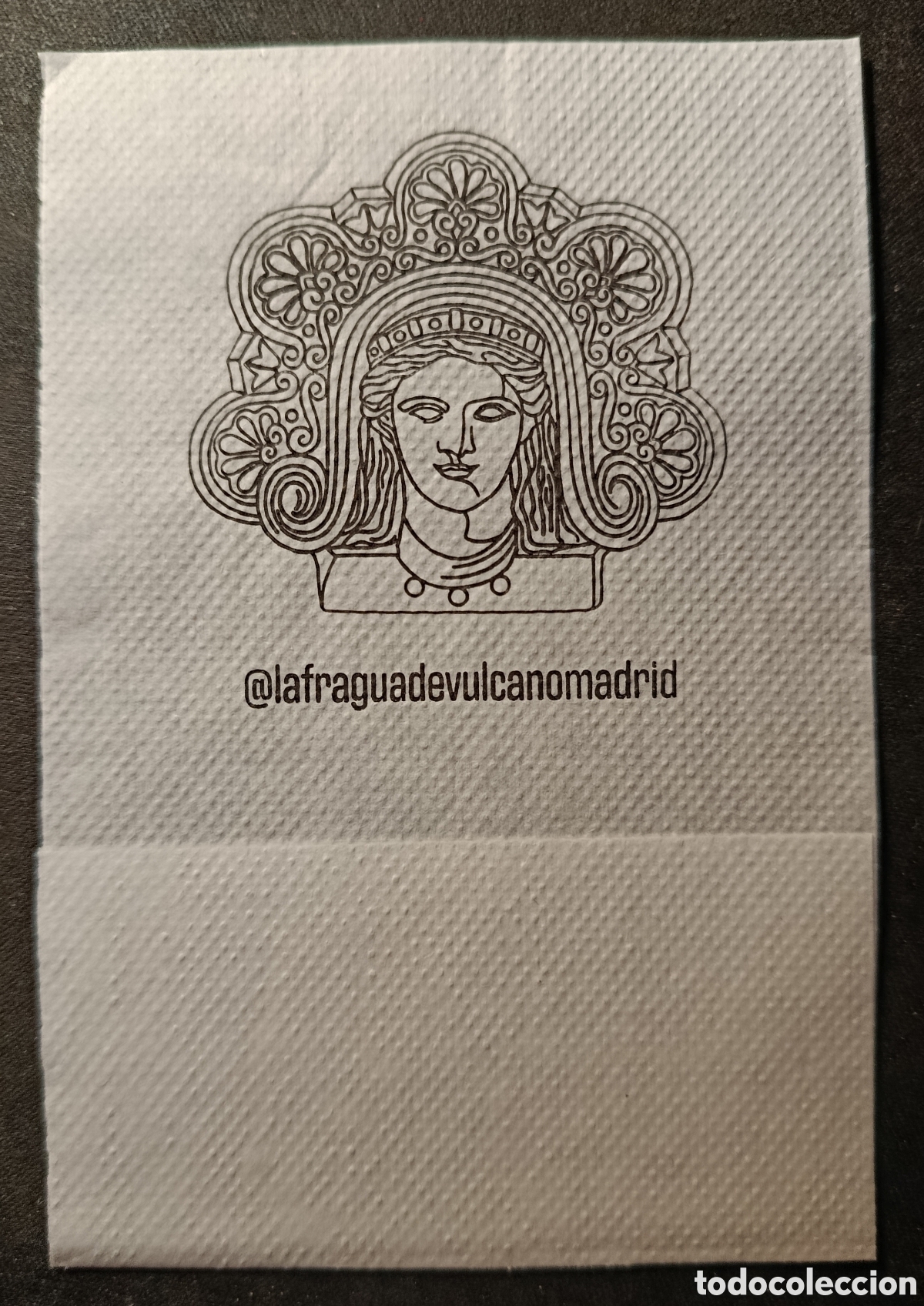 Otros art&iacute;culos de coleccionismo en papel: SERVILLETA DE PAPEL LA FRAGUA DE VULCANO/MADRID
