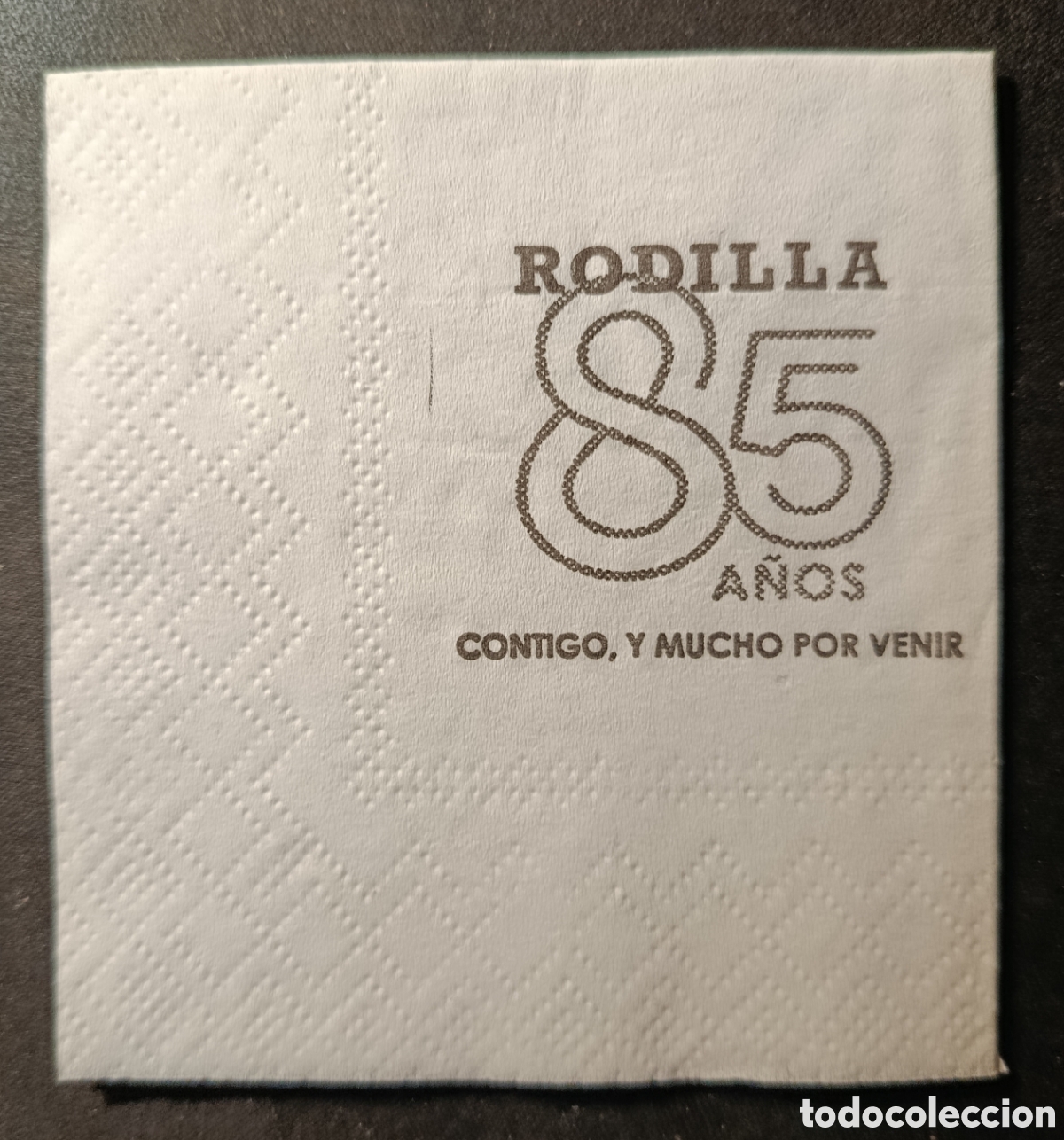 Otros art&iacute;culos de coleccionismo en papel: SERVILLETA DE PAPEL RODILLA/MADRID
