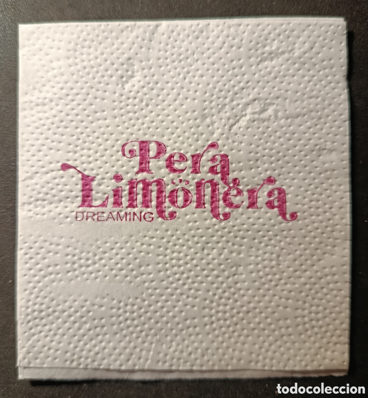 Otros art&iacute;culos de coleccionismo en papel: SERVILLETA DE PAPEL PERA LIMONERA/VALLADOLID