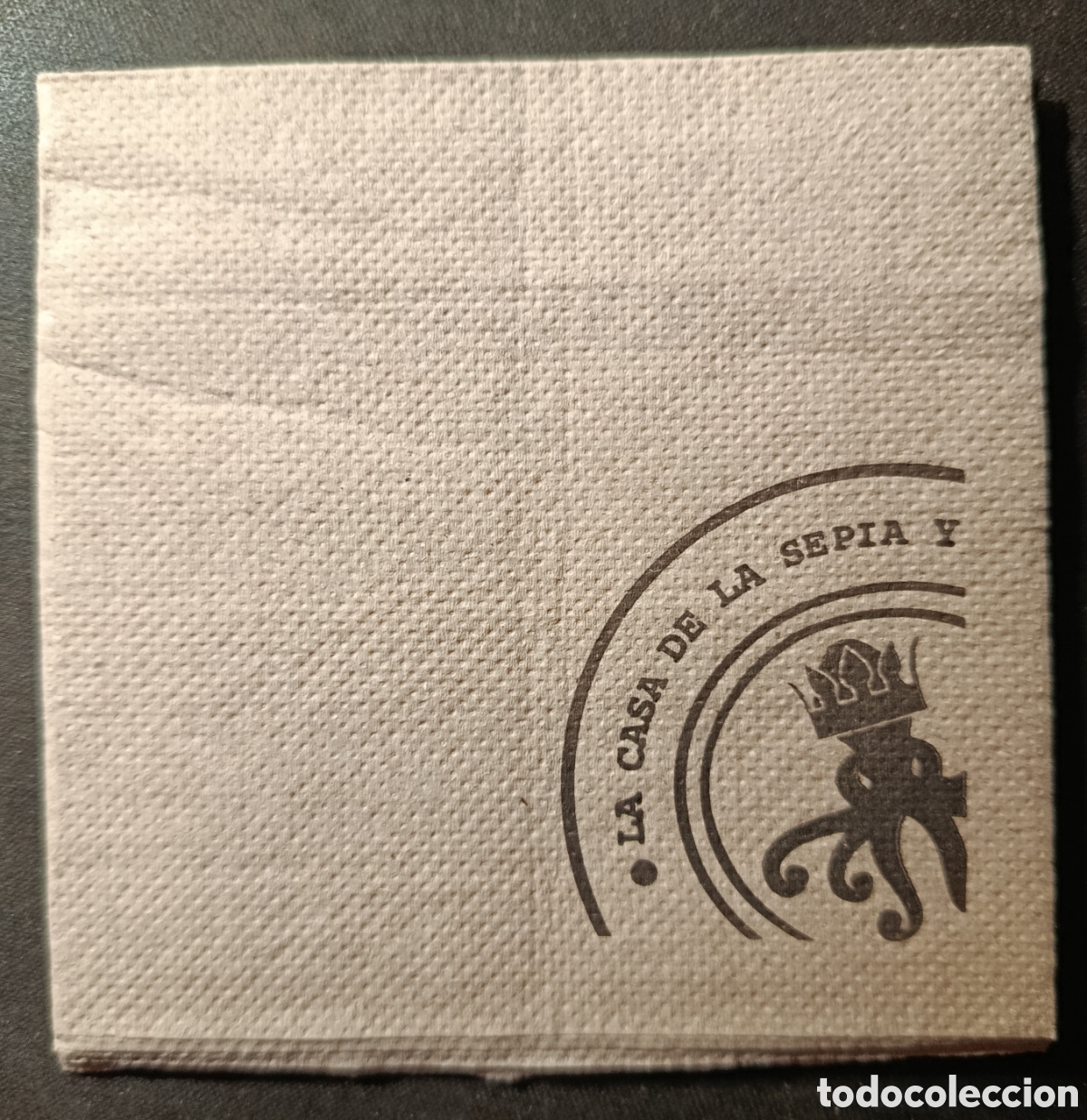 Otros art&iacute;culos de coleccionismo en papel: SERVILLETA DE PAPEL LA CASA DE LA SEPIA Y EL PULPO/VALLADOLID
