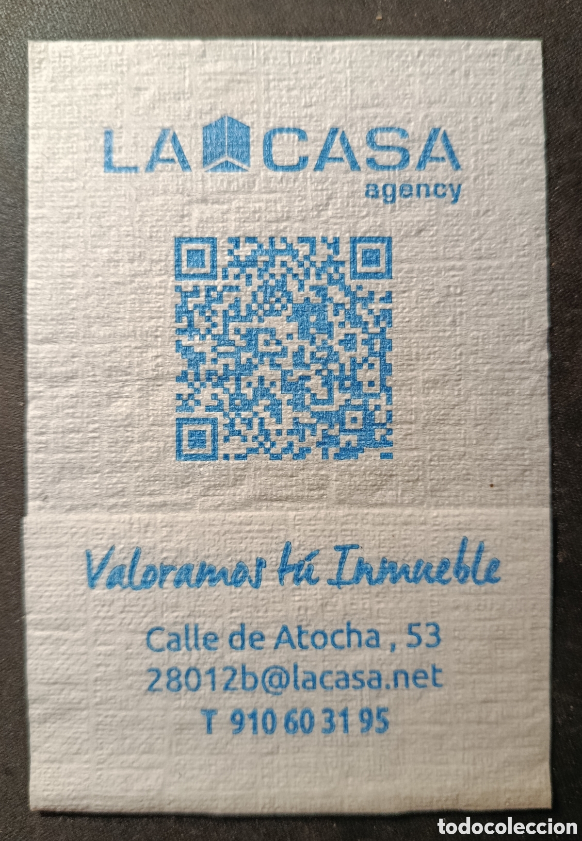 Otros art&iacute;culos de coleccionismo en papel: SERVILLETA DE PAPEL/PUBLICIDAD