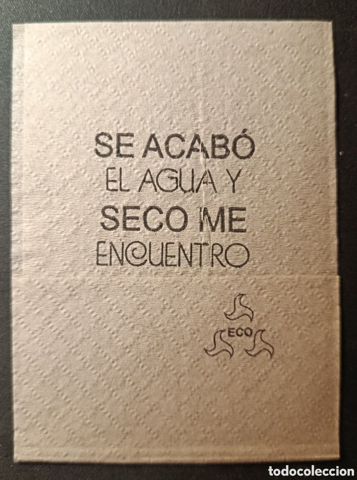 Otros art&iacute;culos de coleccionismo en papel: SERVILLETA DE PAPEL/ECOLOG&Iacute;A