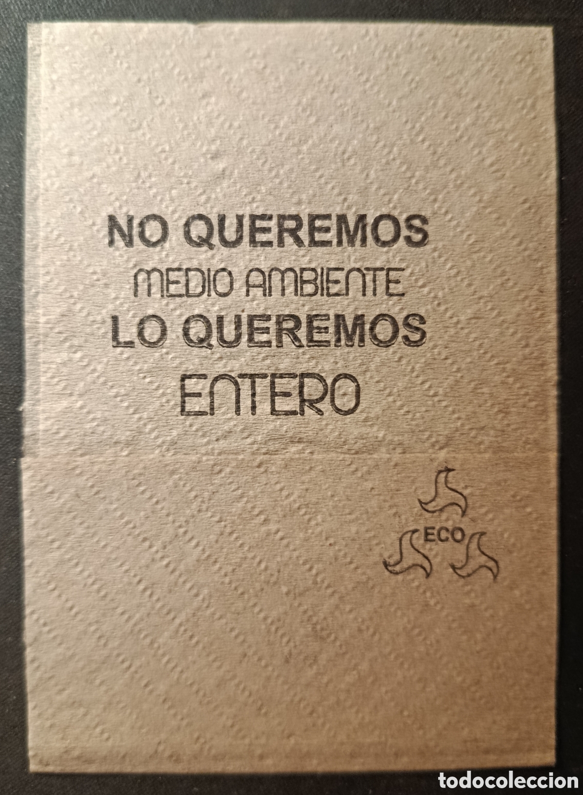 Otros art&iacute;culos de coleccionismo en papel: SERVILLETA DE PAPEL/ECOLOG&Iacute;A