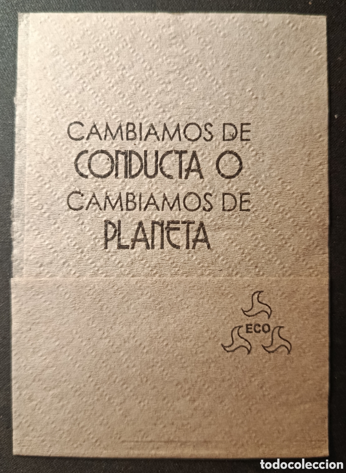 Otros art&iacute;culos de coleccionismo en papel: SERVILLETA DE PAPEL/ECOLOG&Iacute;A