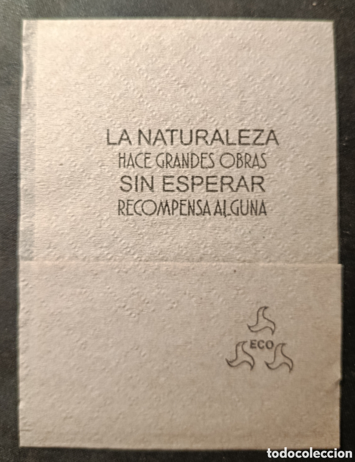 Otros art&iacute;culos de coleccionismo en papel: SERVILLETA DE PAPEL/ECOLOG&Iacute;A