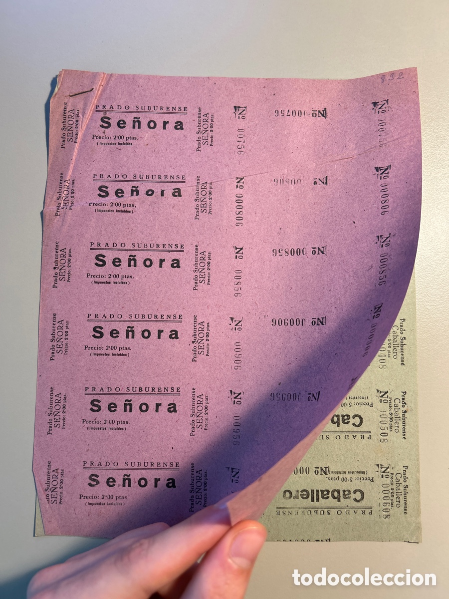 Otros art&iacute;culos de coleccionismo en papel: 18 entrades Casino Prado Suburense &ndash; Sitges &ndash; Anys 1940 1950