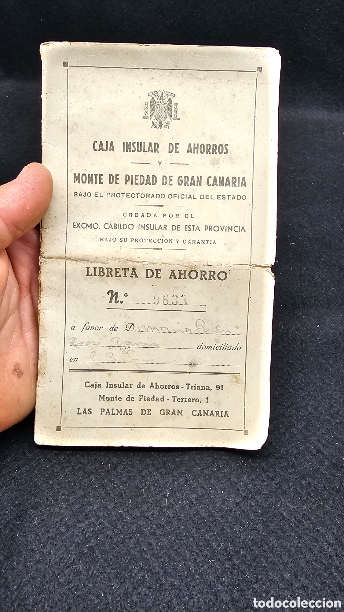 Otros art&iacute;culos de coleccionismo en papel: Libreta de ahorros d&eacute;cada de los 40