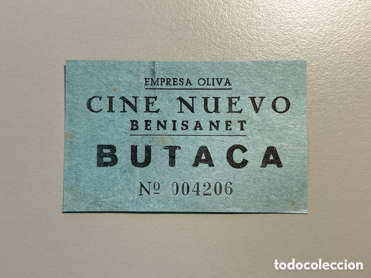 Otros art&iacute;culos de coleccionismo en papel: Entrada &ndash; Cine Nuevo &ndash; Benissanet &ndash; Anys 1940 1950