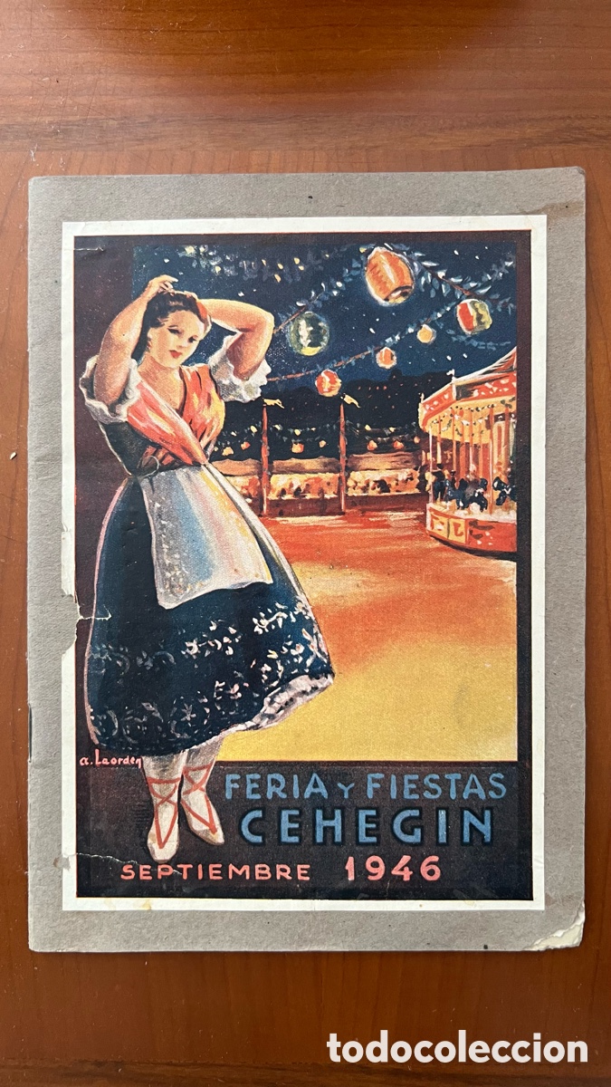 Otros art&iacute;culos de coleccionismo en papel: CEHEGIN ( MURCIA ) FERIA Y FIESTAS 1946. PROGRAMA OFICIAL.