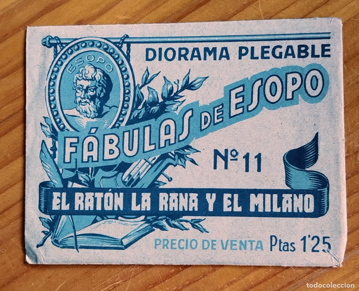 Otros art&iacute;culos de coleccionismo en papel: DIORAMA PLEGABLE. F&Aacute;BULAS DE ESOPO N&deg; 11. EL RAT&Oacute;N, LA RANA Y EL MILANO. A&Ntilde;OS 40 DEL SIGLO XX.