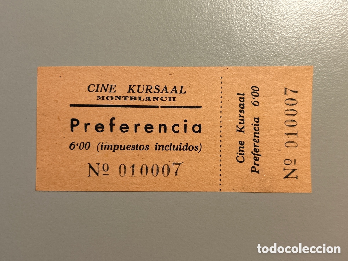 Otros art&iacute;culos de coleccionismo en papel: Entrada &ndash; Cine Kursaal &ndash; Montblanc &ndash; Conca de Barber&agrave; &ndash; Anys 1940 1950