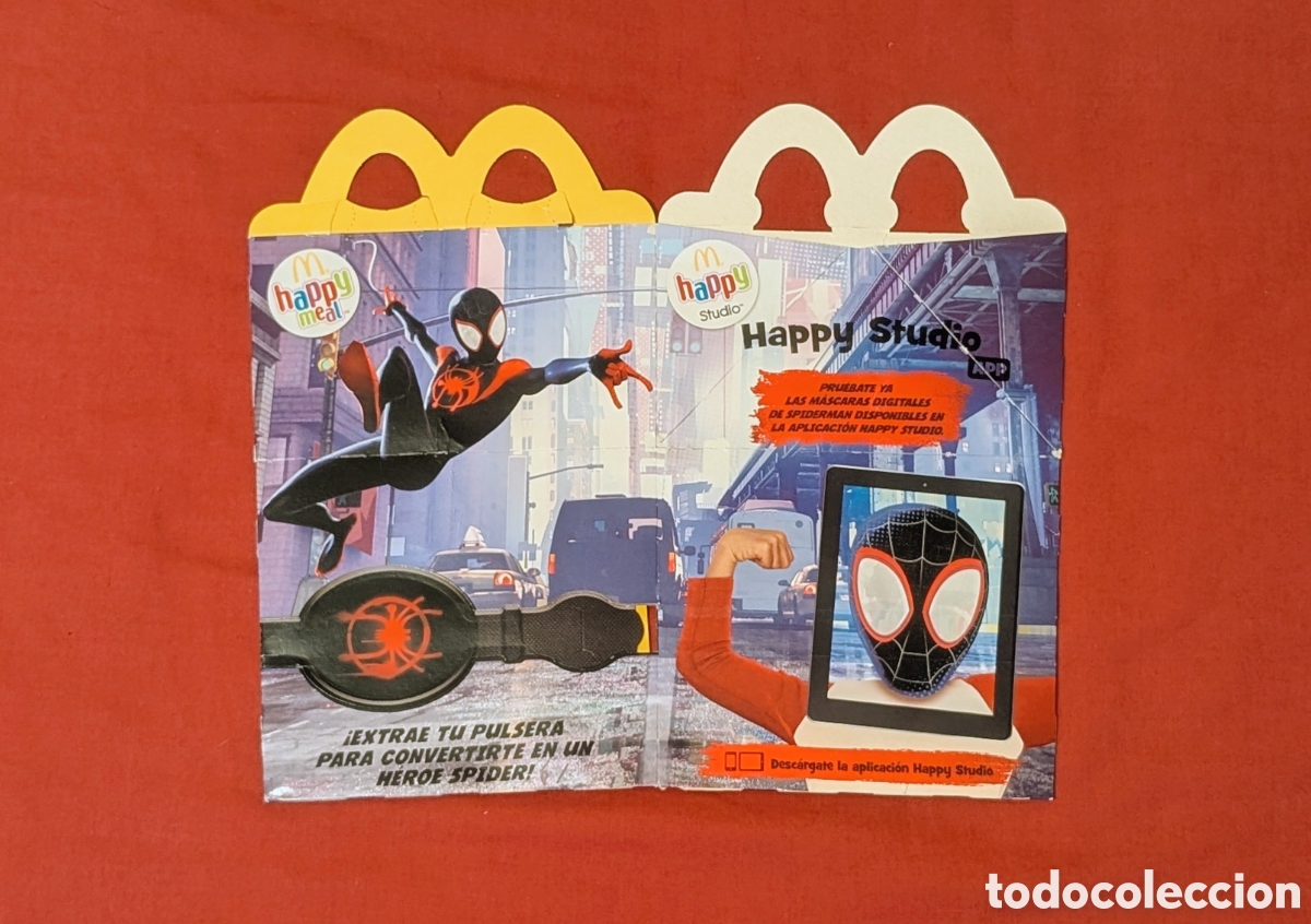Otros art&iacute;culos de coleccionismo en papel: Caja Mc Donald's. Happy Meal. Spider-Man. Un nuevo Universo