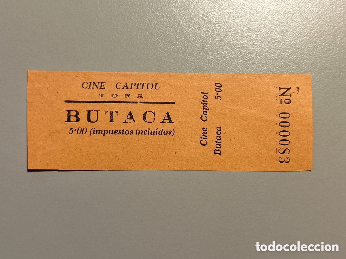 Altri oggetti di carta: Entrada &ndash; Cine Capitol &ndash; Tona &ndash; Anys 1940 1950