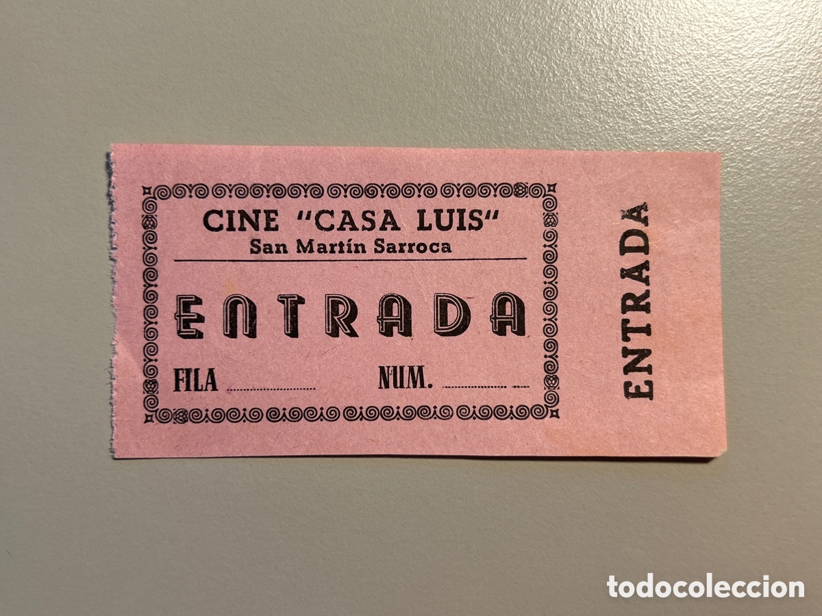 Altri oggetti di carta: Entrada &ndash; Cine Casa Luis &ndash; Sant Mart&iacute; Sarroca &ndash; Anys 1940 1950