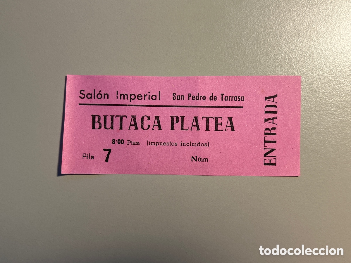 Sammelleidenschaft Andere Papierartikel: Entrada &ndash; Sal&oacute;n Imperial &ndash; Sant Pere de Terrassa &ndash; Anys 1940 1950