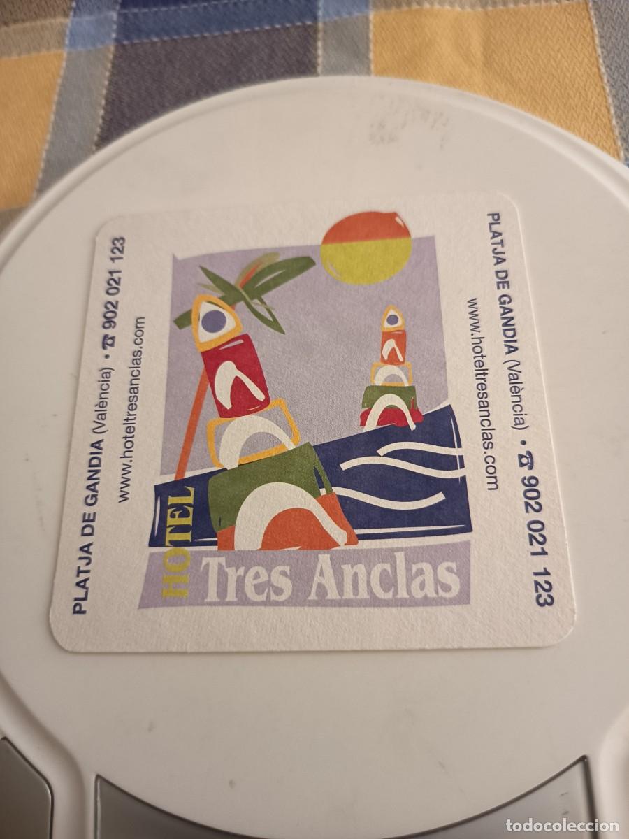 Otros art&iacute;culos de coleccionismo en papel: POSAVASOS HOTEL TRES ANCLAS-PLATJA DE GANDIA-VALENCIA