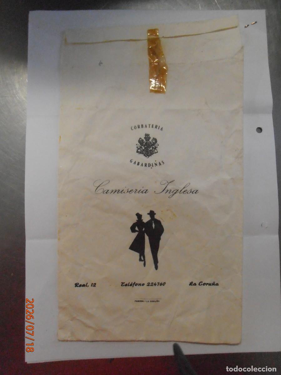 Otros art&iacute;culos de coleccionismo en papel: Camiser&iacute;a Inglesa - Coru&ntilde;a - Bolsa papel