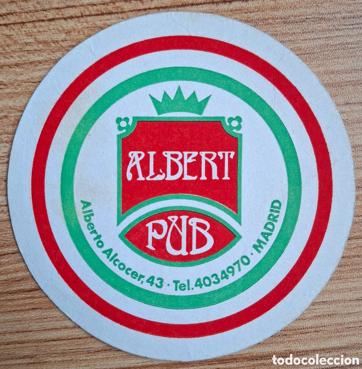 Otros art&iacute;culos de coleccionismo en papel: Posavasos Albert Pub - Madrid