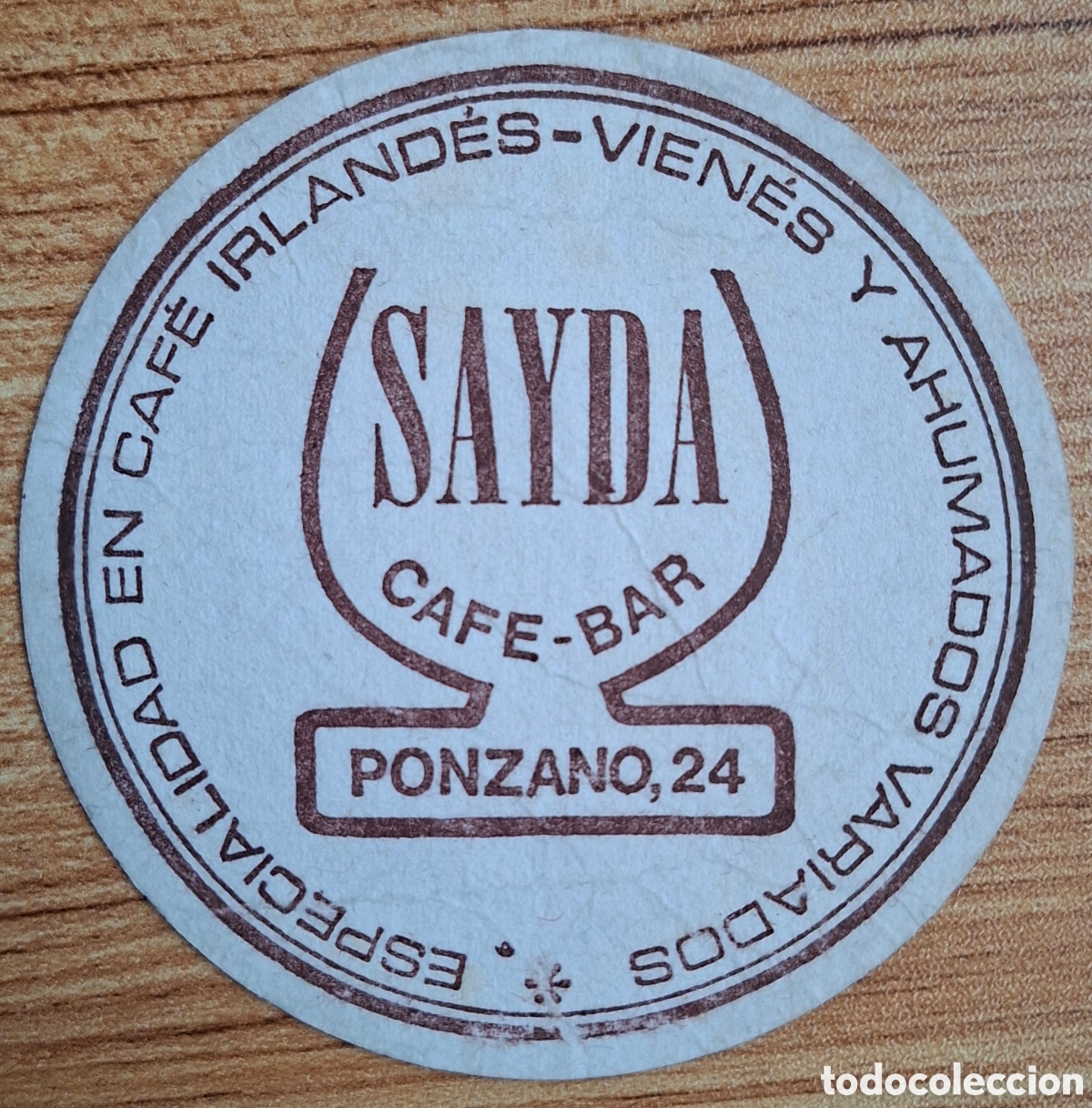 Otros art&iacute;culos de coleccionismo en papel: Posavasos Caf&eacute; Bar Sayda - Madrid