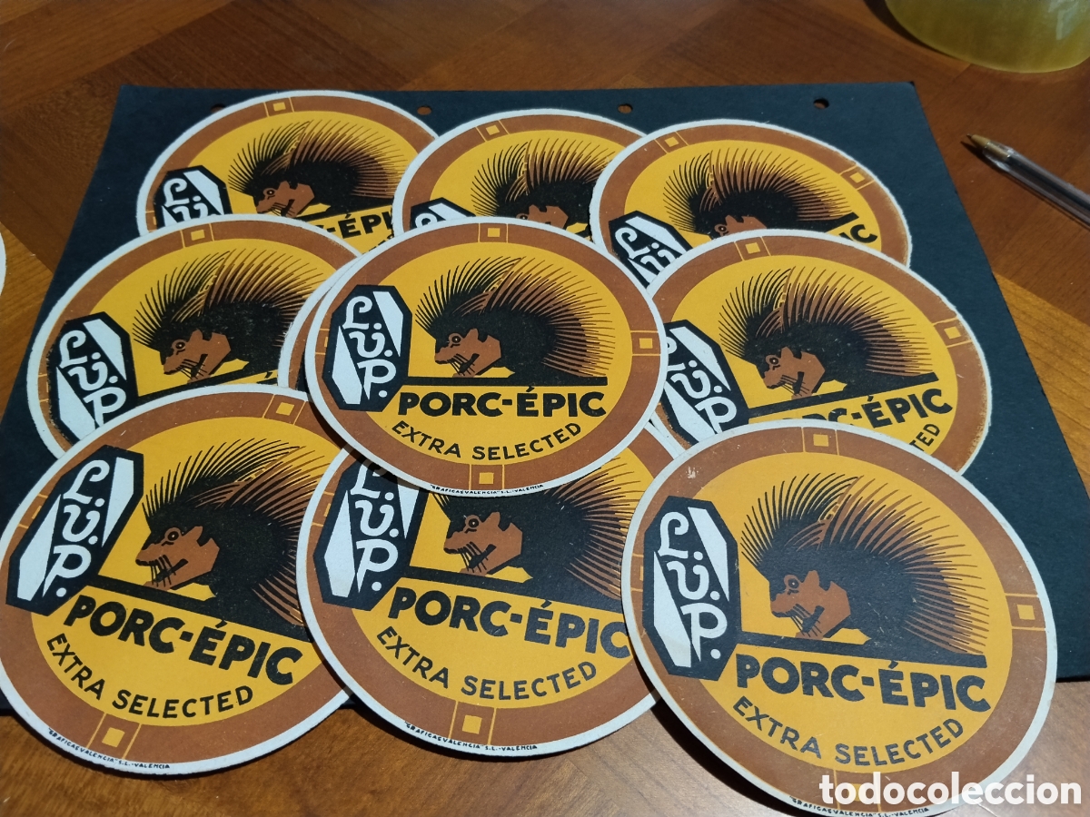 Otros art&iacute;culos de coleccionismo en papel: Etiquetas de naranja publicidad porc-epic