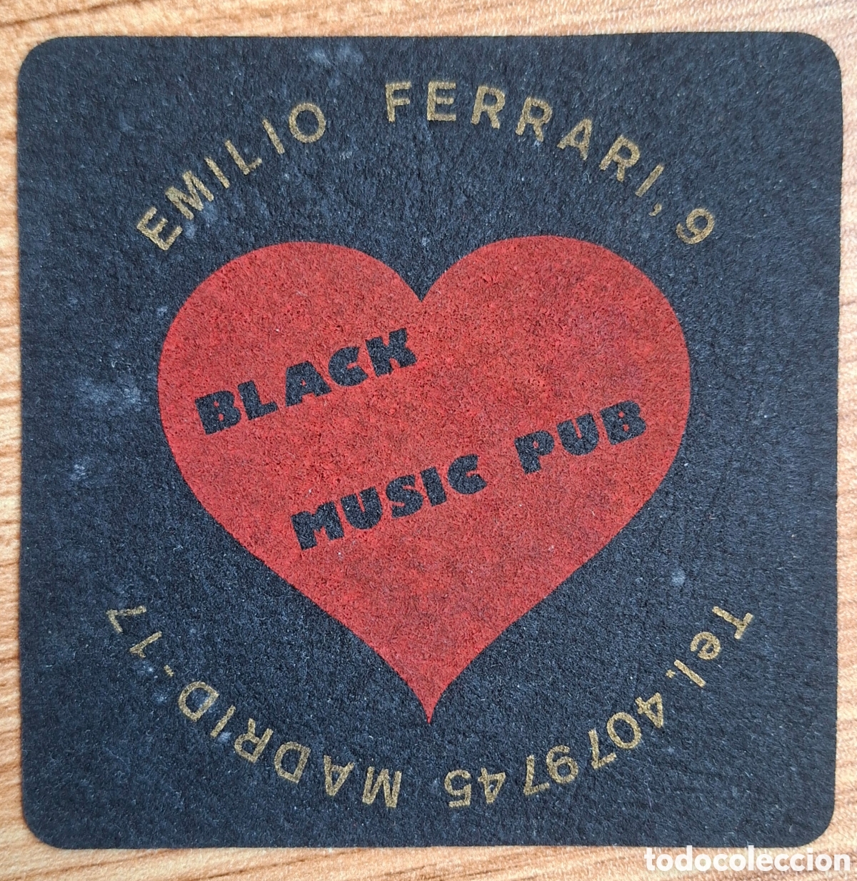 Otros art&iacute;culos de coleccionismo en papel: Posavasos Black Music Pub - Madrid