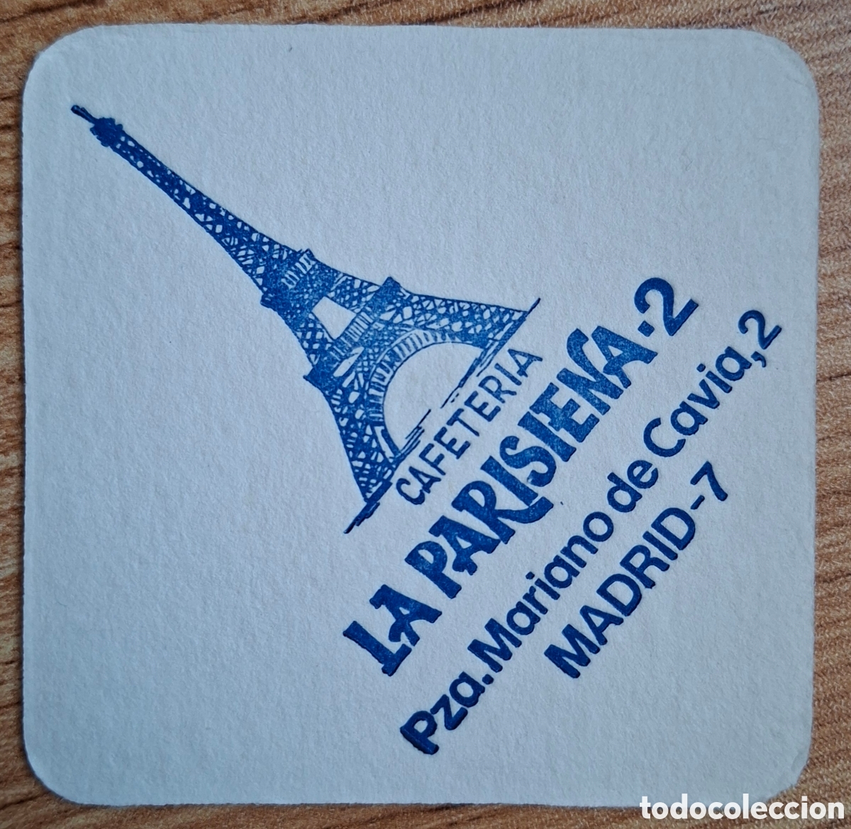 Otros art&iacute;culos de coleccionismo en papel: Posavasos Cafeter&iacute;a La Parisiena 2 - Madrid