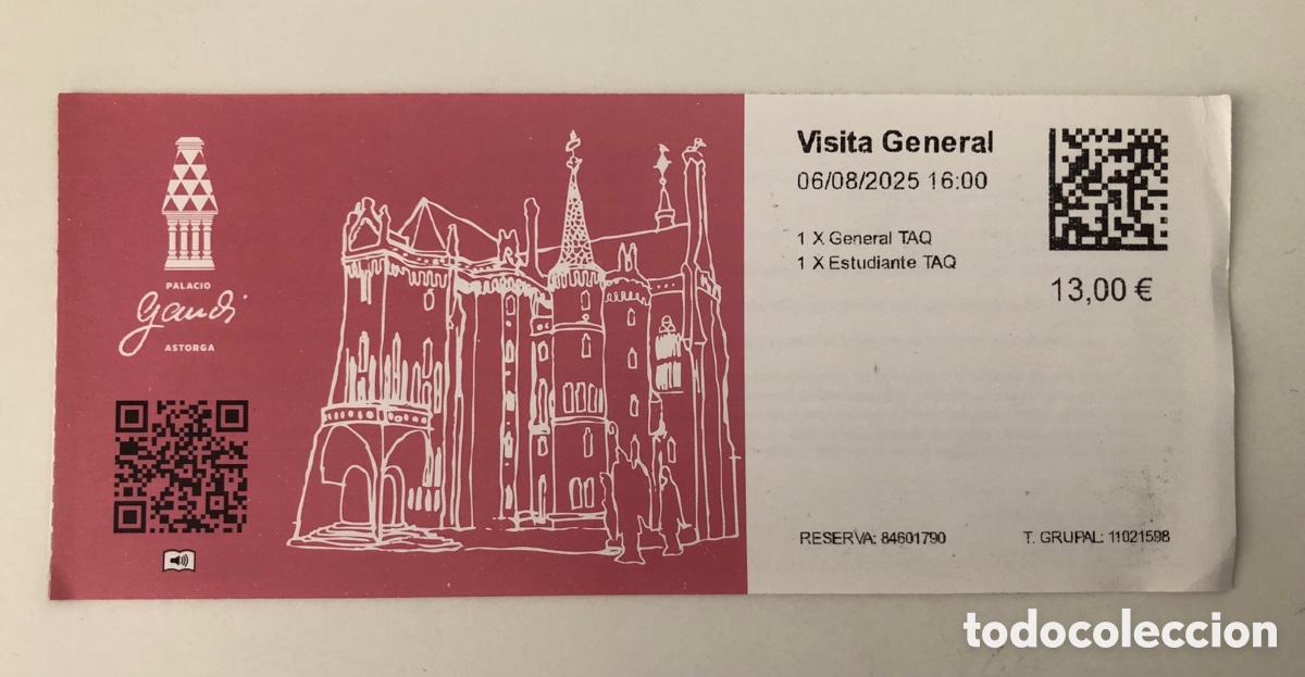 Otros art&iacute;culos de coleccionismo en papel: Recuerdo Palacio Gaud&iacute;- Astorga