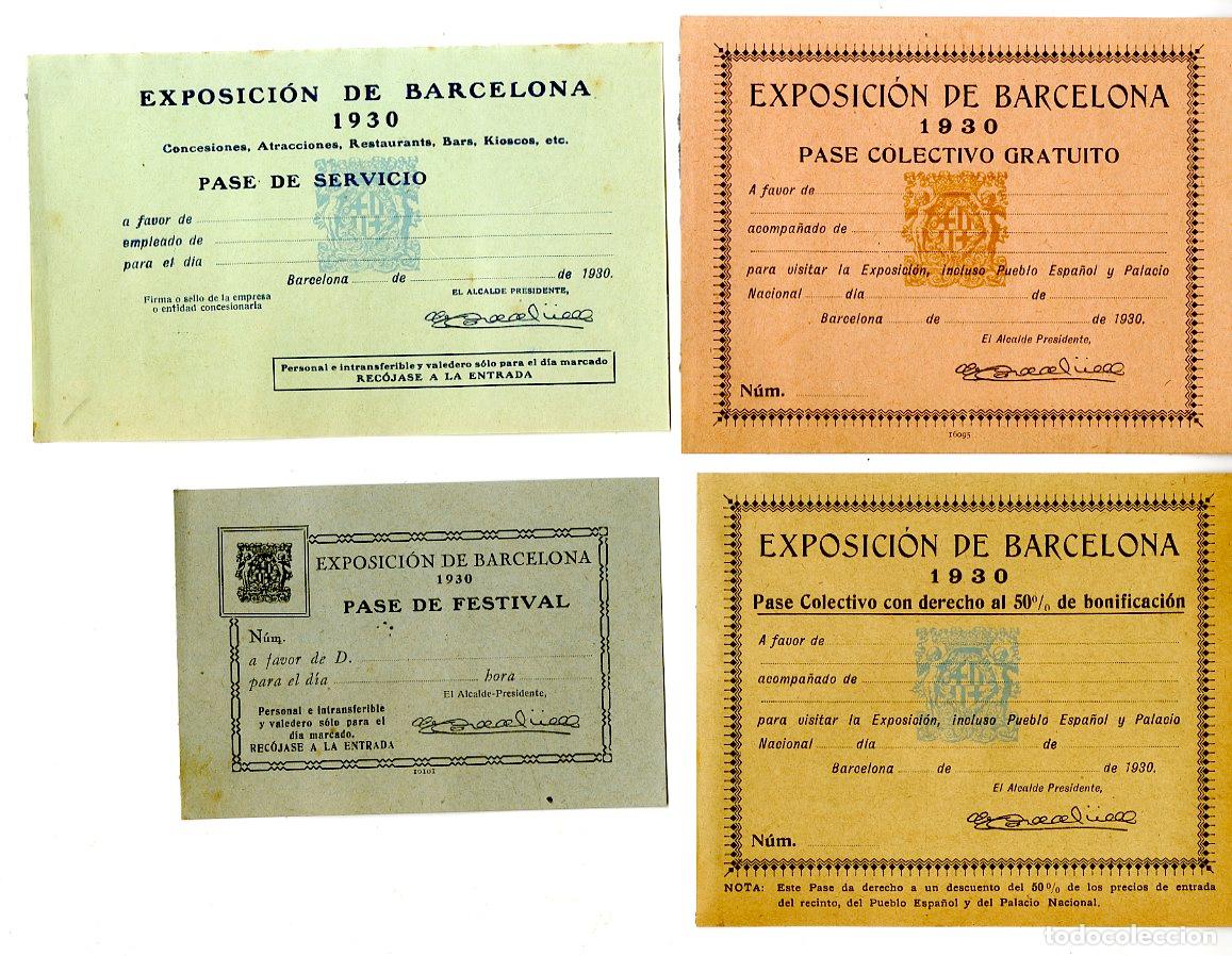 Otros art&iacute;culos de coleccionismo en papel: Lote de 4 carnets Exposici&oacute;n de Barcelona 1930