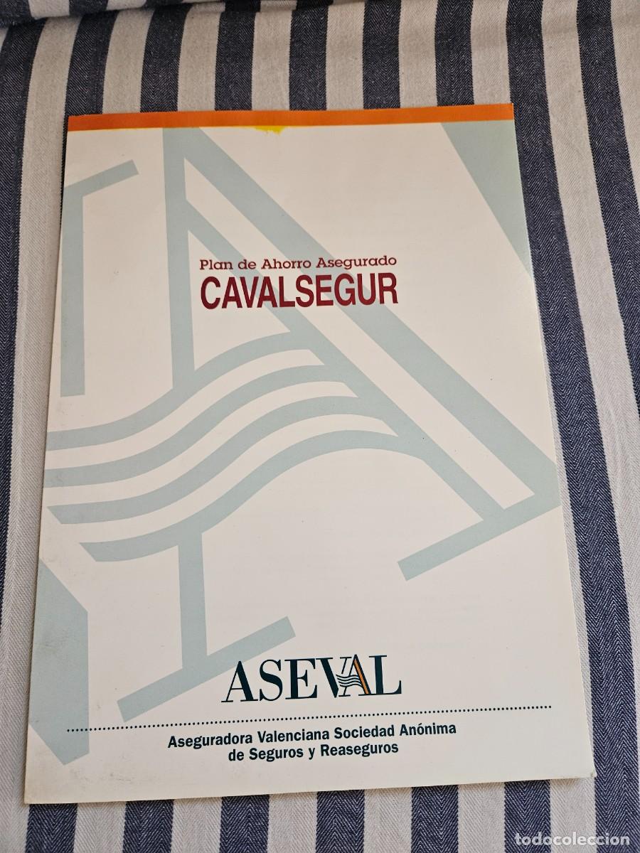 Otros art&iacute;culos de coleccionismo en papel: Carpeta Folleto VACIA Informativa De Un Seguro De Ahorro Asegurado CAVALSEGUR, Aseval.