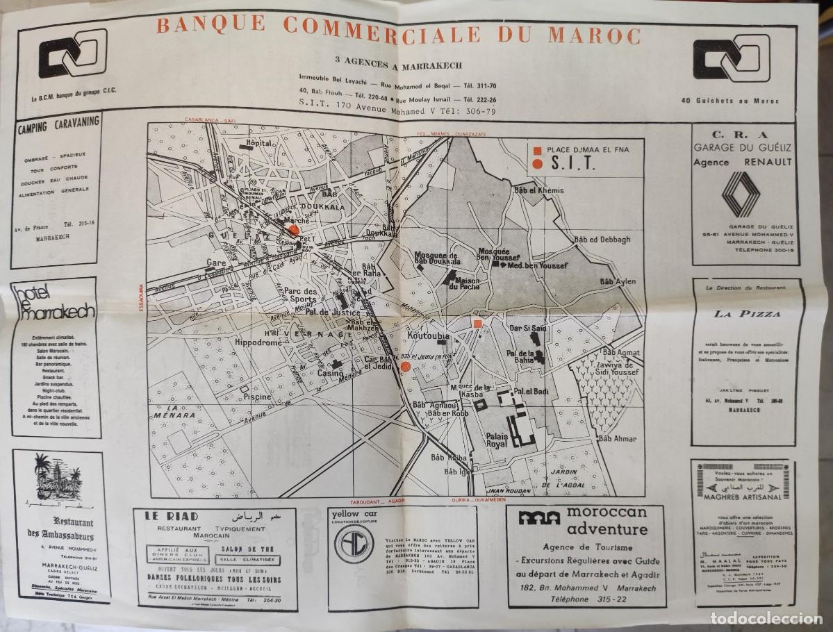 Otros art&iacute;culos de coleccionismo en papel: PLANO DE LA VILLA DE MARRAKECH. A&Ntilde;OS 70