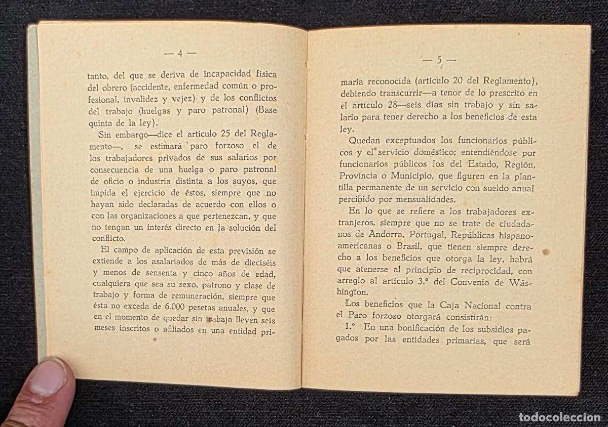 Otros art&iacute;culos de coleccionismo en papel: Paro Forzoso &ndash; Decreto de 25 de Mayo de 1931 - Primera Edici&oacute;n 1933