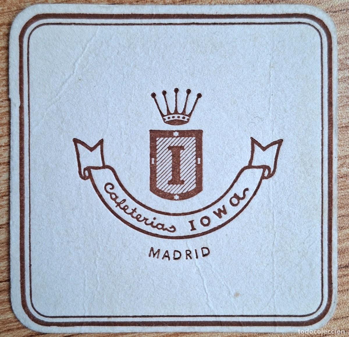 Otros art&iacute;culos de coleccionismo en papel: Posavasos Cafeter&iacute;as Iowa - Madrid