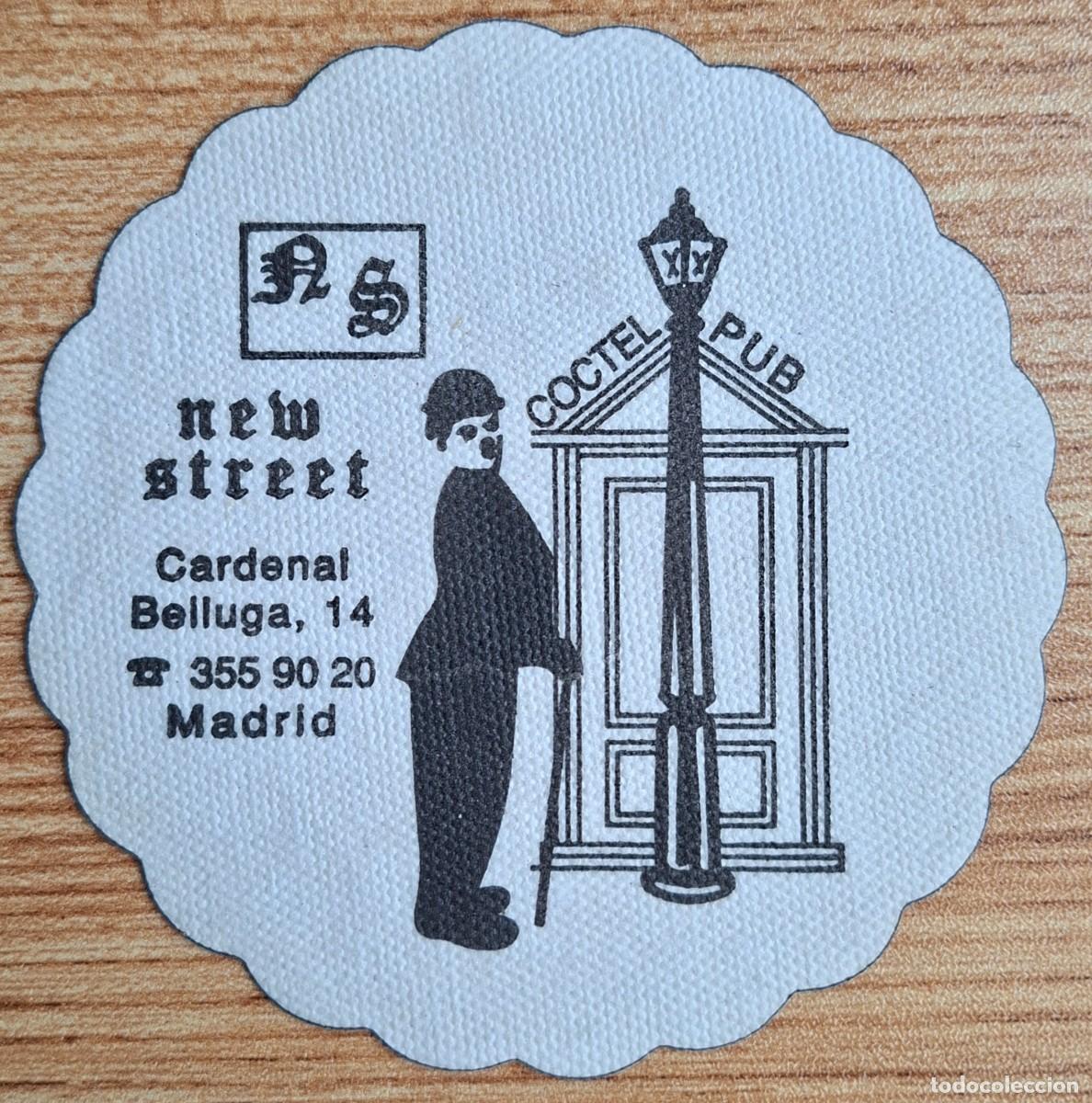 Otros art&iacute;culos de coleccionismo en papel: Posavasos Coctel Pub New Street blanco - Madrid