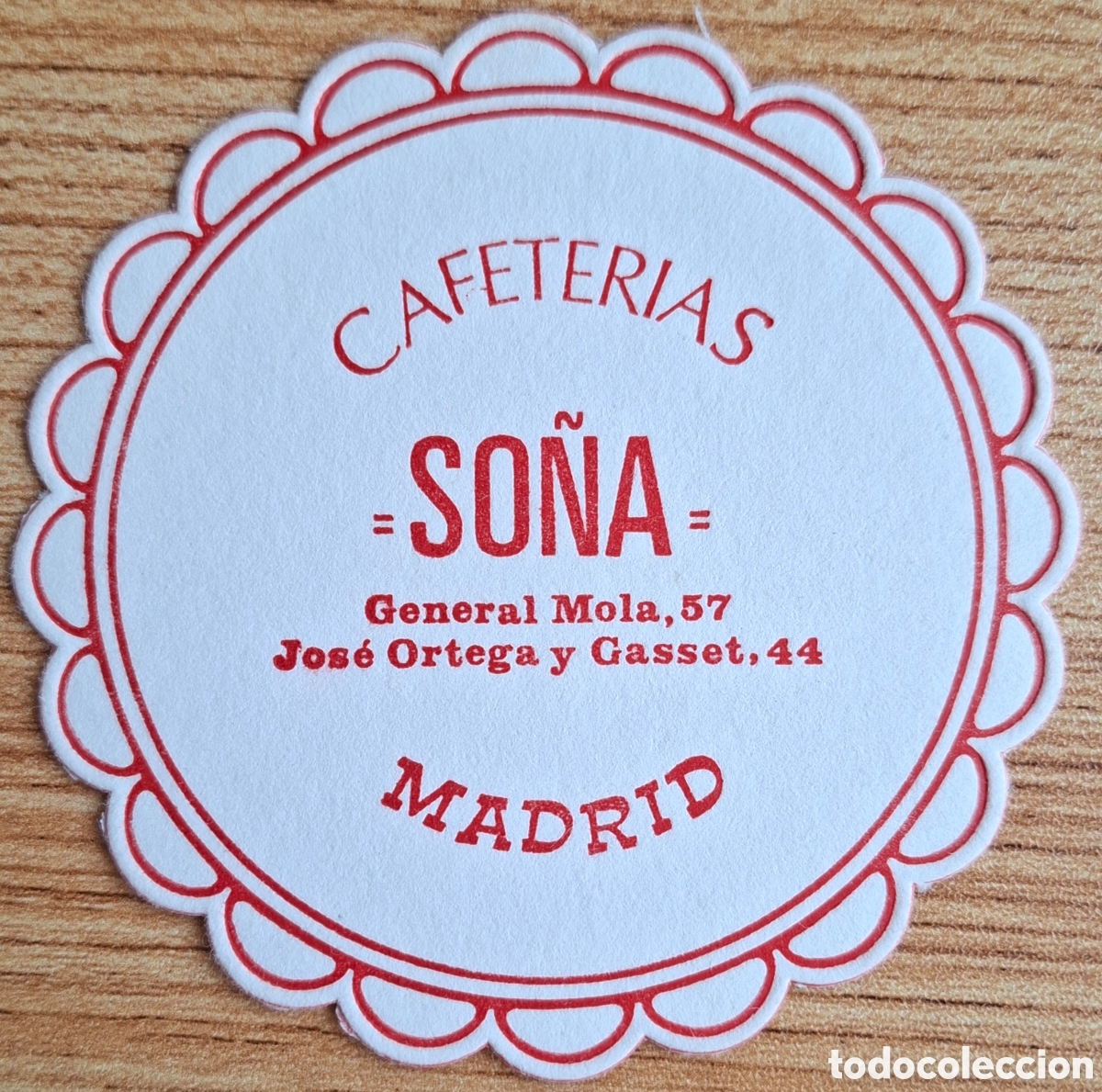 Otros art&iacute;culos de coleccionismo en papel: Posavasos Cafeter&iacute;a So&ntilde;a - Madrid