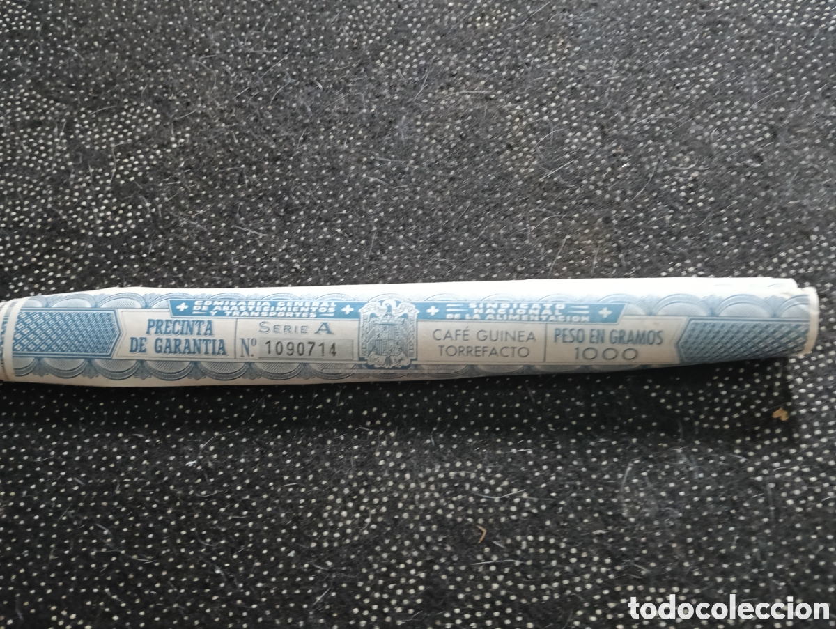 Otros art&iacute;culos de coleccionismo en papel: precinto fiscal antiguo de garant&iacute;a para caf&eacute; torrefacto, emitido en Espa&ntilde;a (o para sus territorios
