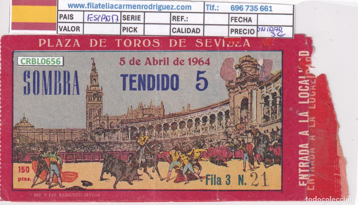 Otros art&iacute;culos de coleccionismo en papel: CRBL0656 ENTRADA TOROS 1964 VER FOTO