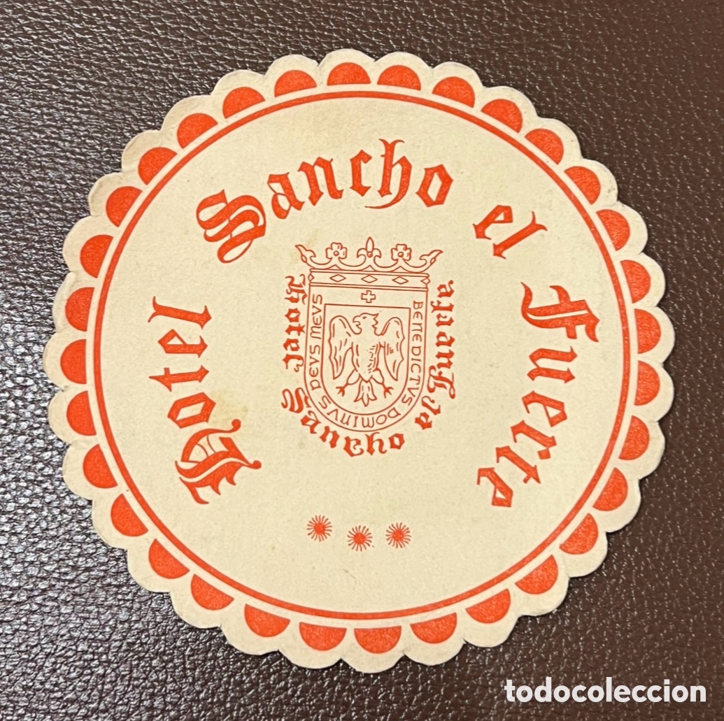 Otros art&iacute;culos de coleccionismo en papel: Posavasos. Hotel SANCHO EL FUERTE. Pamplona. A&ntilde;os 70.