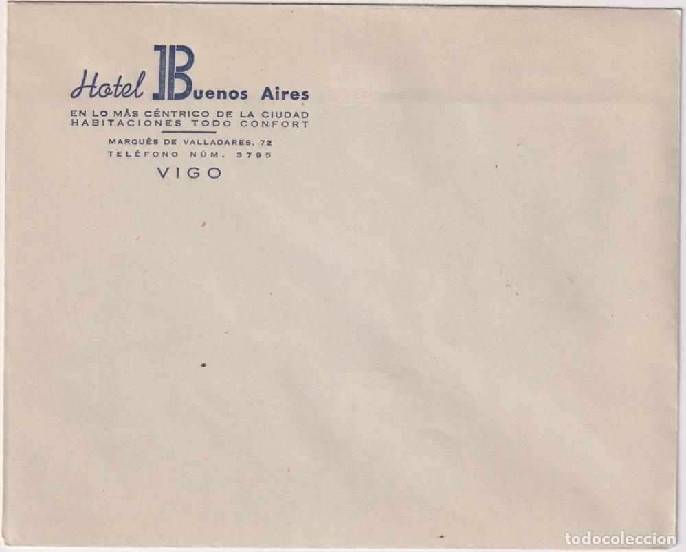 Otros art&iacute;culos de coleccionismo en papel: Sobre y Papel con Membrete. Hotel Buenos Aires. Vigo. SIN USAR