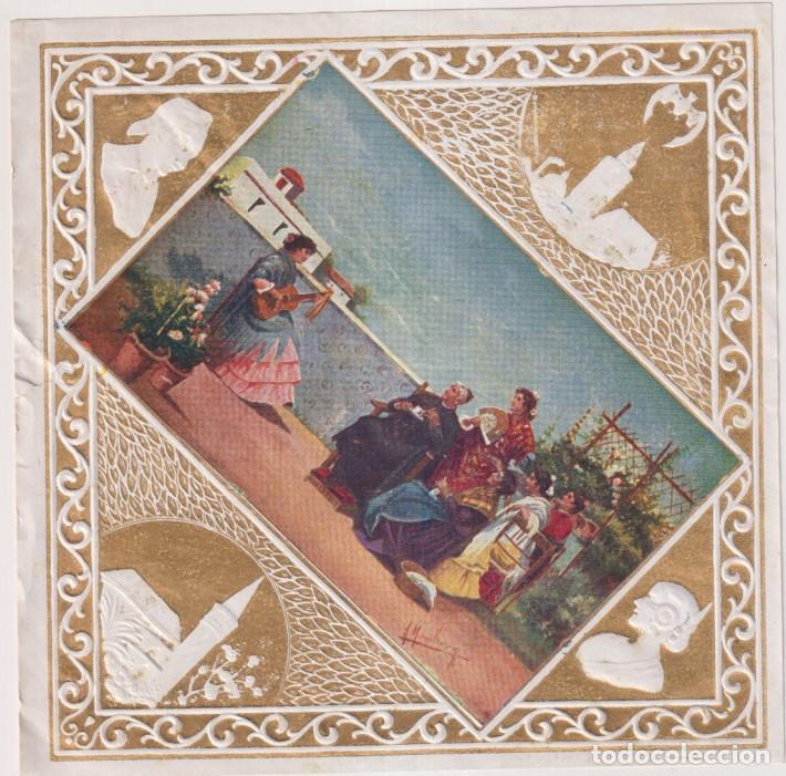 Otros art&iacute;culos de coleccionismo en papel: Souvenir? de Valencia. Papel (18x18 cm.) con escenas y tipos Valencianos. Con m&aacute;rgenes troquelados y